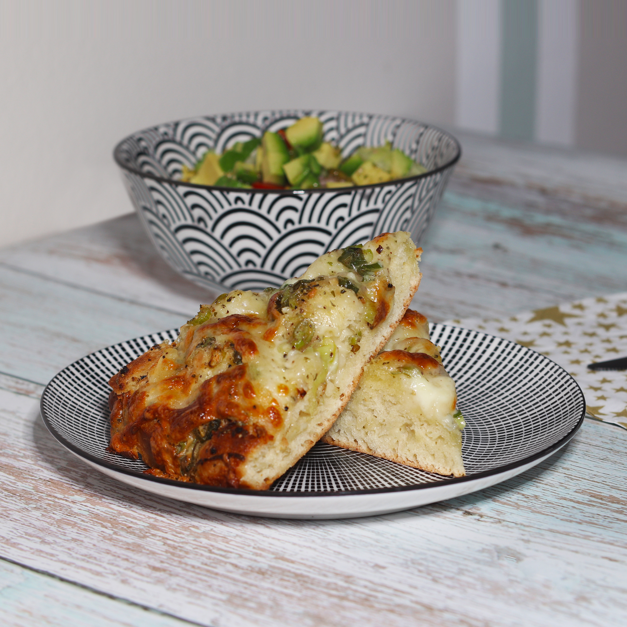 Mozzarella-Knoblauch-Brot